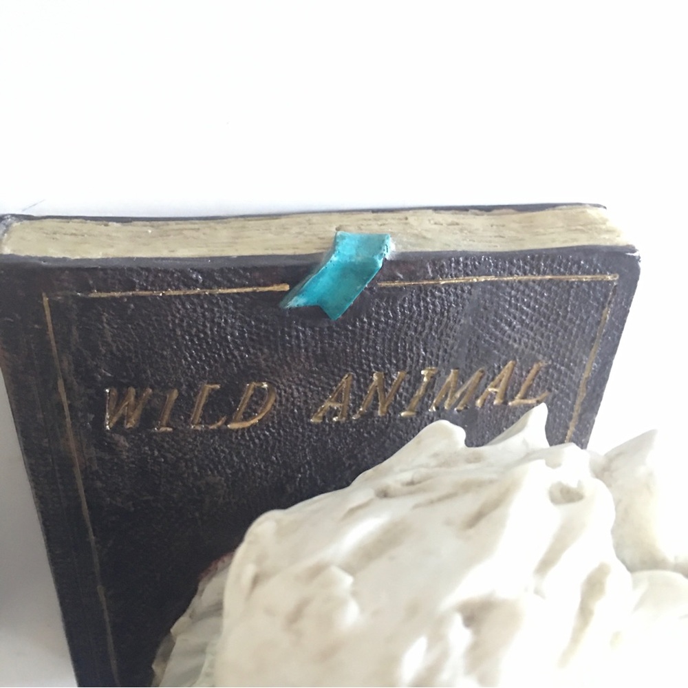 Vintage Wild Animal Eagle Bookends Fierce Realistic Eyes Ceramic Heavy 6.5” - Picture 7 of 16